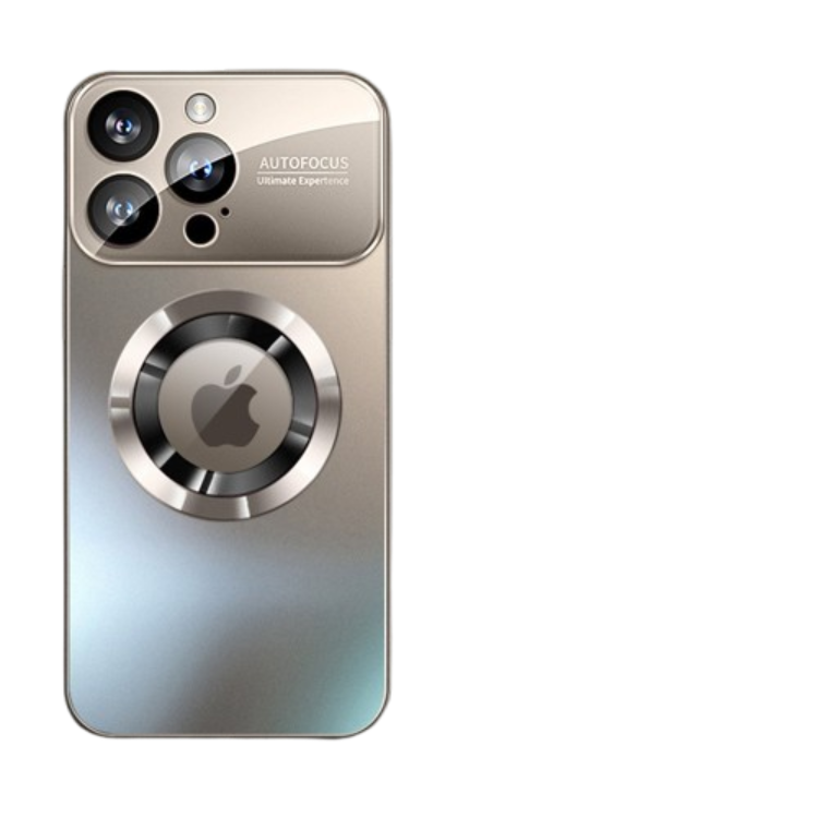 Frosted glass MagSafe phone case for iPhone, featuring anti-fingerprint finish, 30W wireless charging, and 1.5m drop protection, by Voltique Hub

