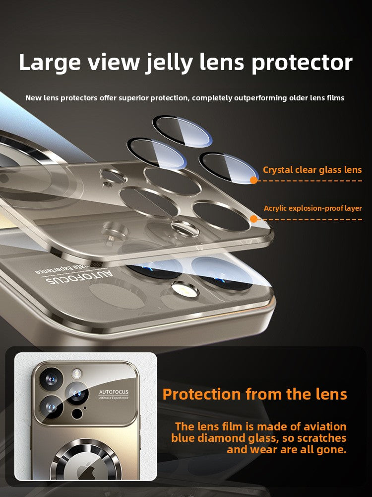 Voltique Hub FrostGlass Pro Case for iPhone 15 Pro | Anti-Fingerprint Frosted Glass, 30W MagSafe, 1.5m Drop Protection