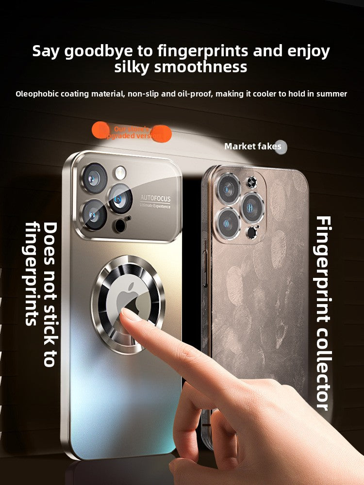Voltique Hub FrostGlass Pro Case for iPhone 15 Pro | Anti-Fingerprint Frosted Glass, 30W MagSafe, 1.5m Drop Protection
