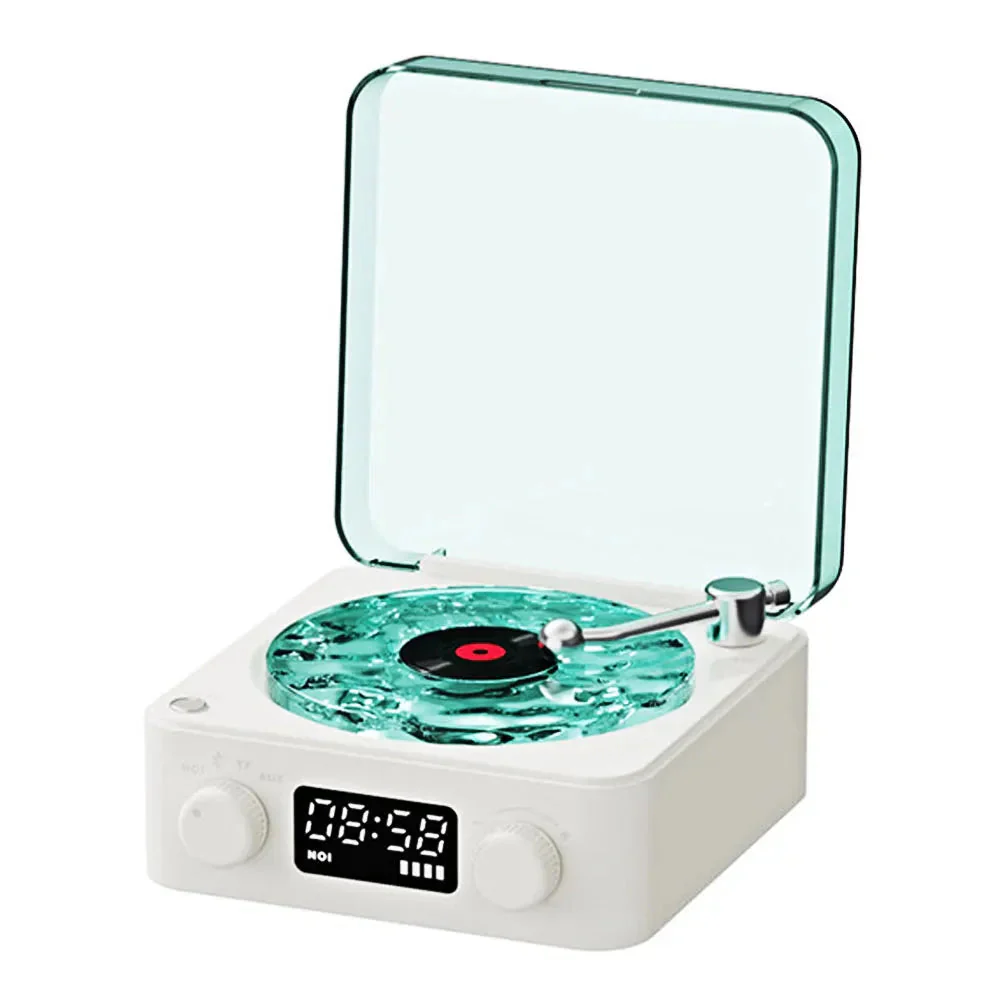 Voltique Hub Retro Bluetooth Speaker with RGB Lights, White Noise, 5W Sound, 6H Playtime - Vintage Portable Speaker for Home, Travel, Gifts