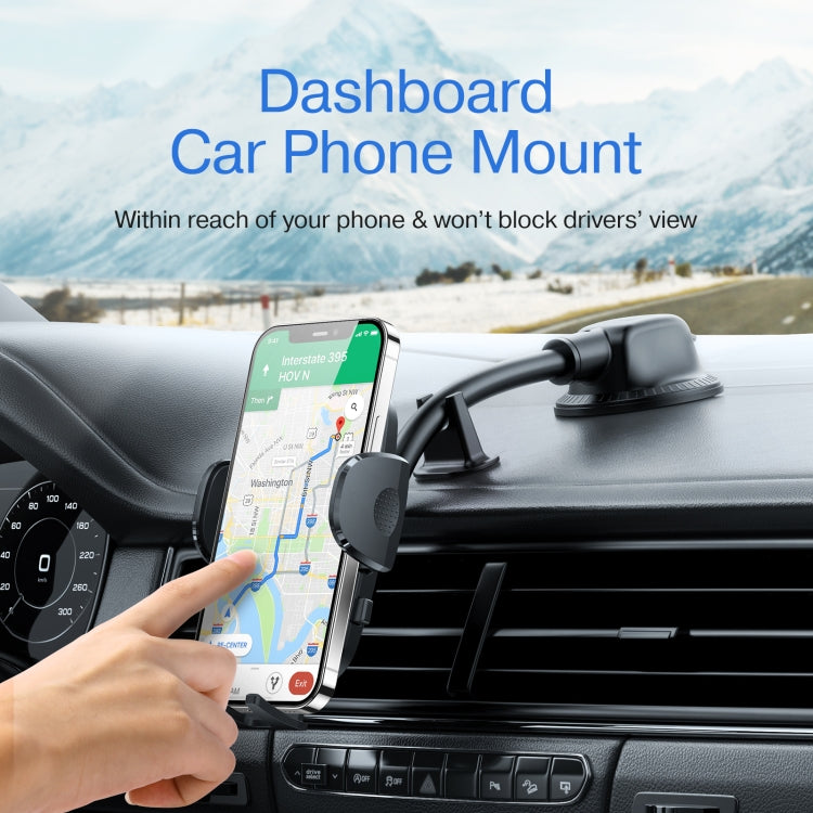 Auto-Lock Car Phone Holder | One-Handed Operation, 360° Rotation, Anti-Shake | JOYROOM JR-ZS259