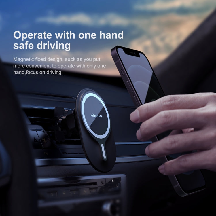Magnetic Car Phone Mount with 360° Rotation | Secure, One-Handed Vent Clip for iPhone & Android | NILLKIN MagRoad Lite