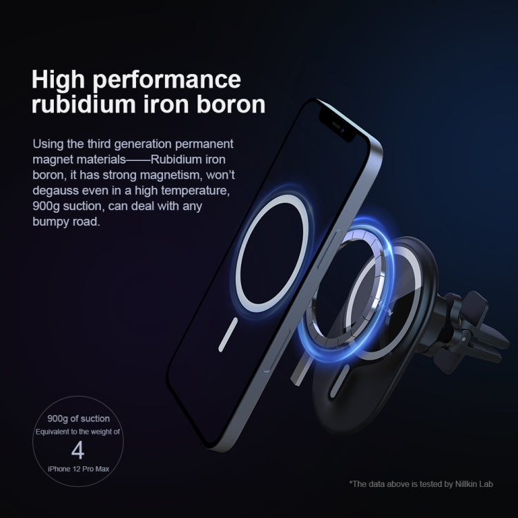 Magnetic Car Phone Mount with 360° Rotation | Secure, One-Handed Vent Clip for iPhone & Android | NILLKIN MagRoad Lite