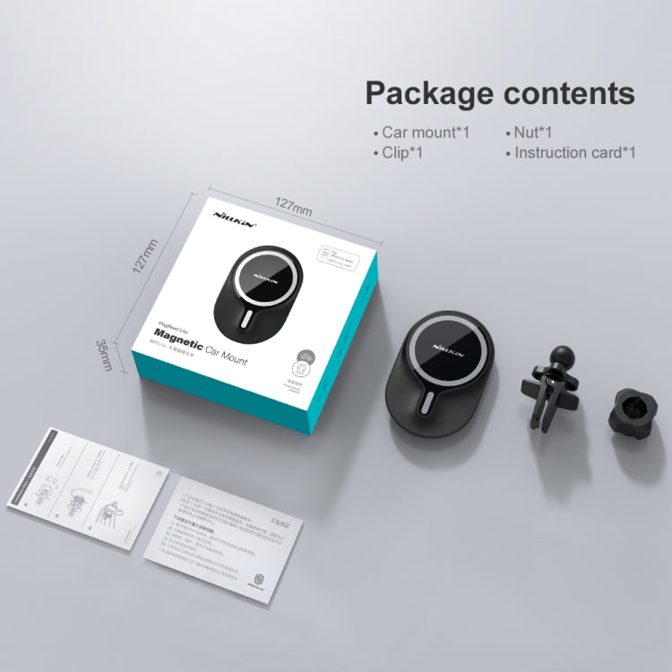 Magnetic Car Phone Mount with 360° Rotation | Secure, One-Handed Vent Clip for iPhone & Android | NILLKIN MagRoad Lite