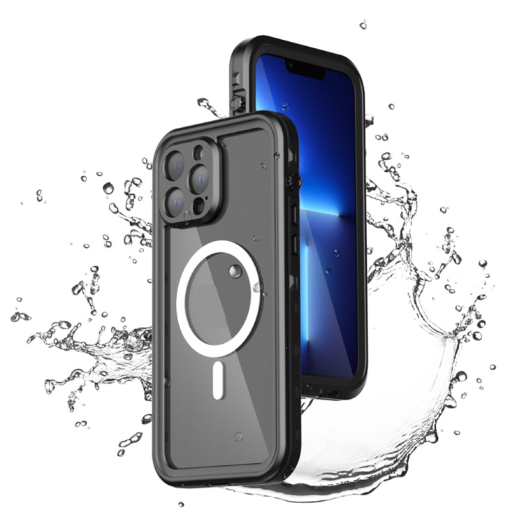 Voltique Shield waterproof and shockproof case for iPhone with MagSafe compatibility, 2-meter water protection, and full device coverage.