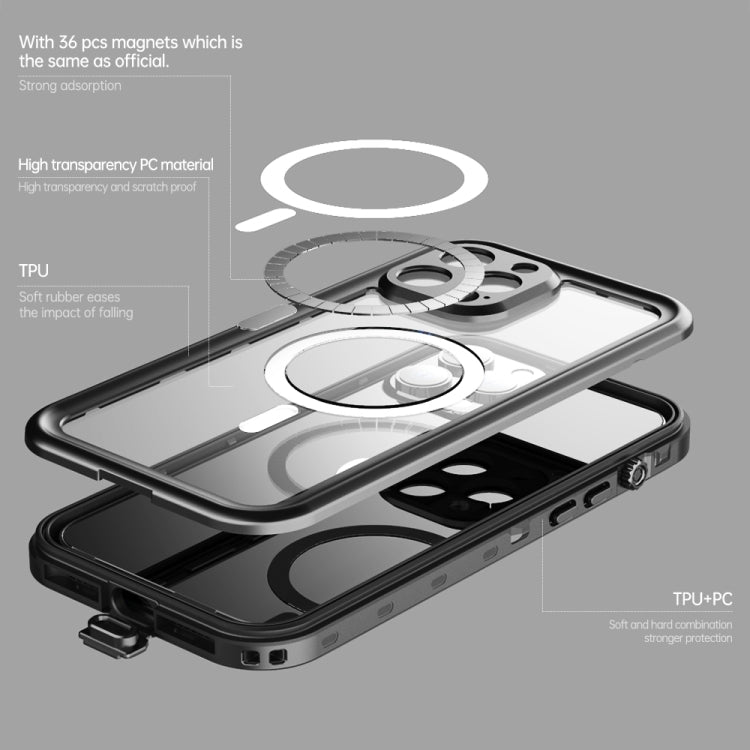 Waterproof Case for iPhone [Model] with MagSafe | 2m Drop Protection, Full MagSafe Compatibility | Voltique Shield