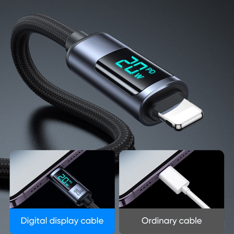 USB-C Fast Charging Cable with Digital Display | 20W PD Compatible for iPhone, Nylon Braided | JOYROOM S-CL020A16