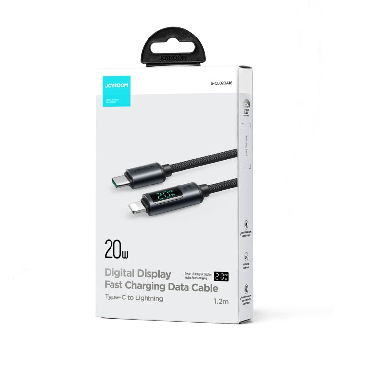 USB-C Fast Charging Cable with Digital Display | 20W PD Compatible for iPhone, Nylon Braided | JOYROOM S-CL020A16