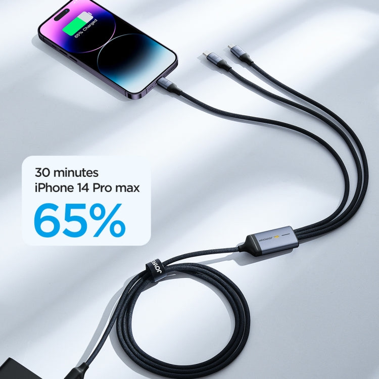 3-in-2 Universal Fast Charging Cable | USB-C, Lightning, Micro USB | with Charging Indicator | JOYROOM A21