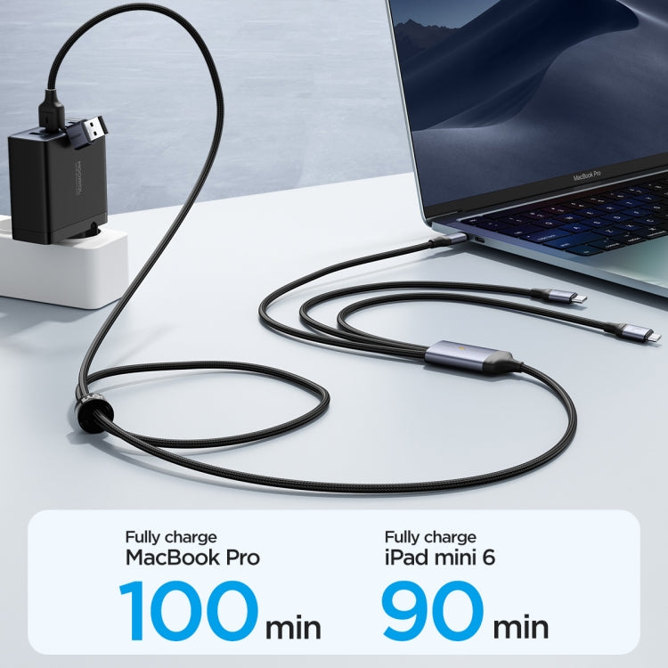 3-in-2 Universal Fast Charging Cable | USB-C, Lightning, Micro USB | with Charging Indicator | JOYROOM A21