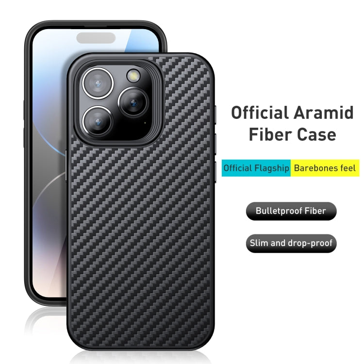 WLONS for iPhone 15 Pro – MagSafe Kevlar Carbon Fibre Case | Slim Armor Shell with Corner Airbag Technology