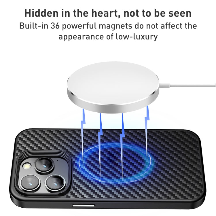 WLONS for iPhone 15 Pro – MagSafe Kevlar Carbon Fibre Case | Slim Armor Shell with Corner Airbag Technology