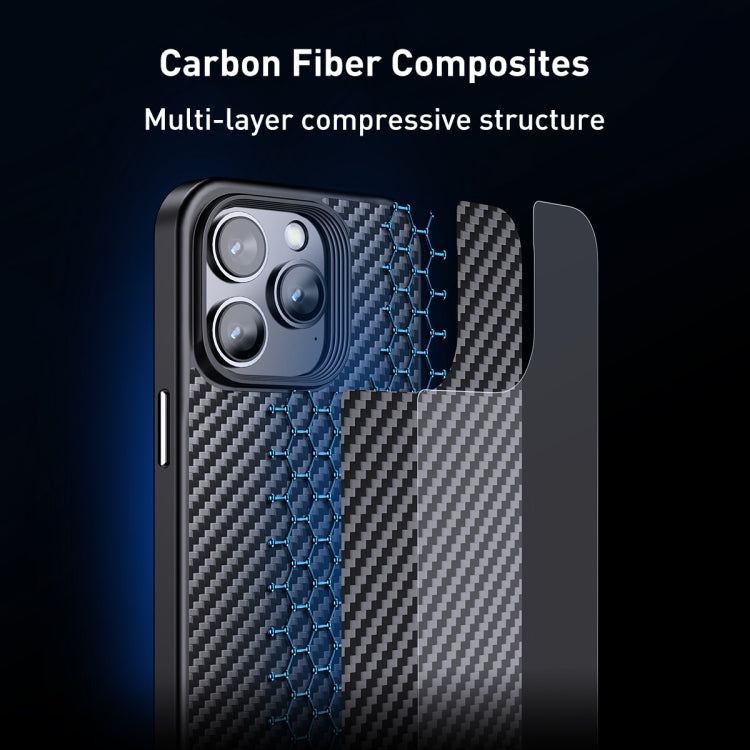 WLONS for iPhone 15 Pro – MagSafe Kevlar Carbon Fibre Case | Slim Armor Shell with Corner Airbag Technology
