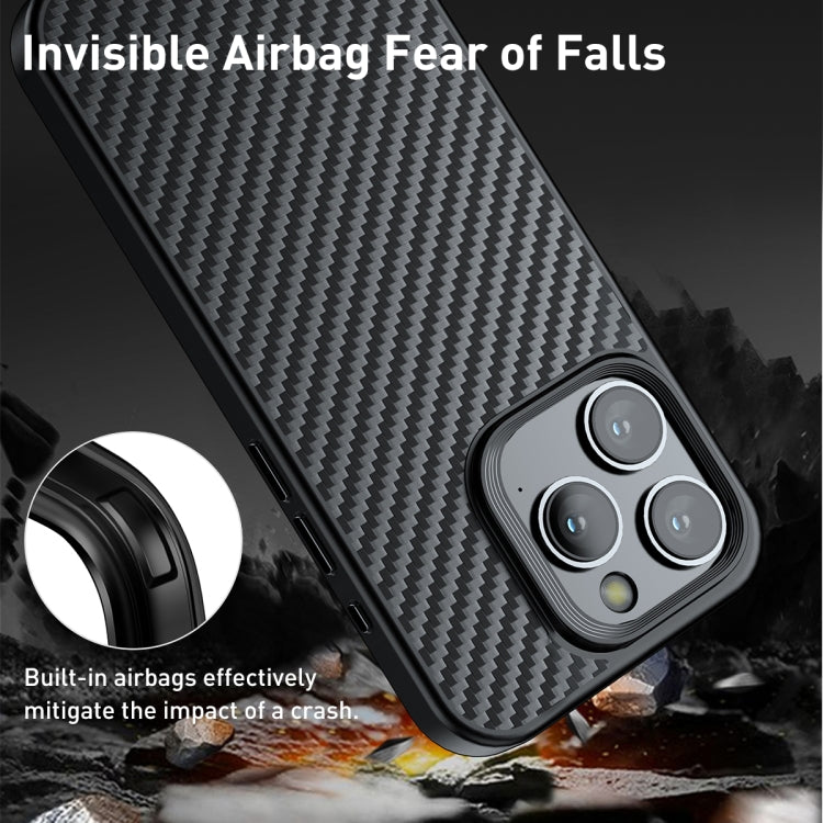 WLONS for iPhone 15 Pro – MagSafe Kevlar Carbon Fibre Case | Slim Armor Shell with Corner Airbag Technology