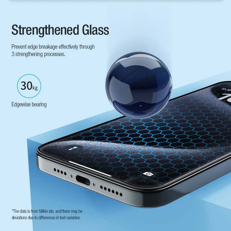 NILLKIN Chang Series Tempered Glass Screen Protector for iPhone 15/15 Plus/15 Pro max | 9H Hardness, HD Clear, Bubble-Free Installation