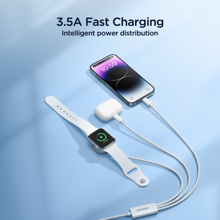 JOYROOM S-IW007 3-in-1 Charging Cable | Magnetic Watch Charger for Apple Watch, iPhone