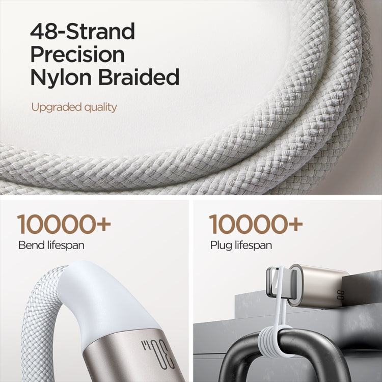 2-in-1 Magnetic Apple Watch Charger & 30W USB-C Cable | 3200GS Magnet, 1.5m Nylon | Joyroom S-IW012