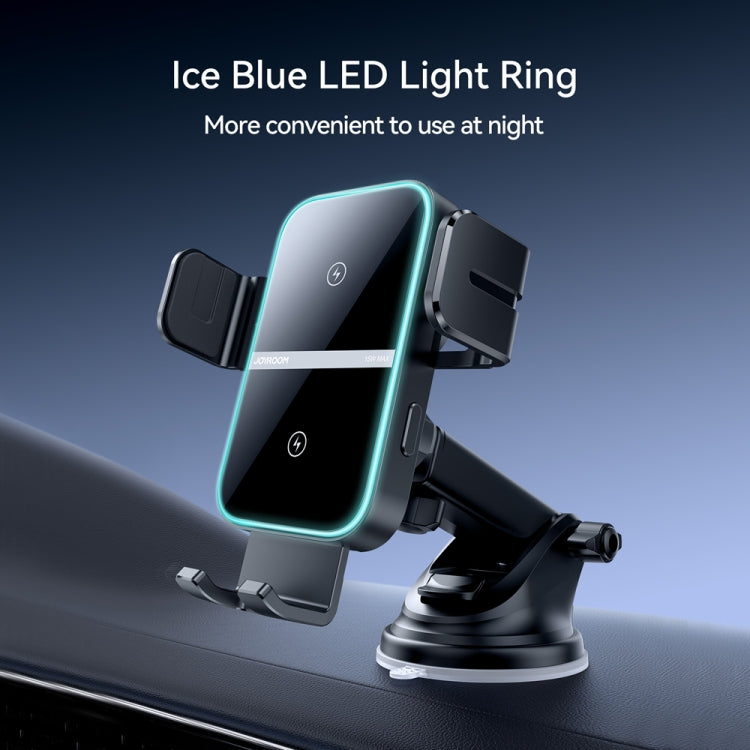 JOYROOM 15W Fast Wireless Car Charger Mount with Super Capacitor | Dual Coil, Auto-Clamping for iPhone  | Dashboard Mount