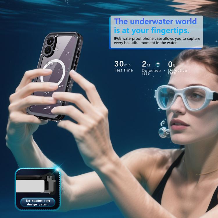 RedPepper Transparent Dot Phone Case [IP68 Waterproof] | Triple-Proof MagSafe Compatible Cover