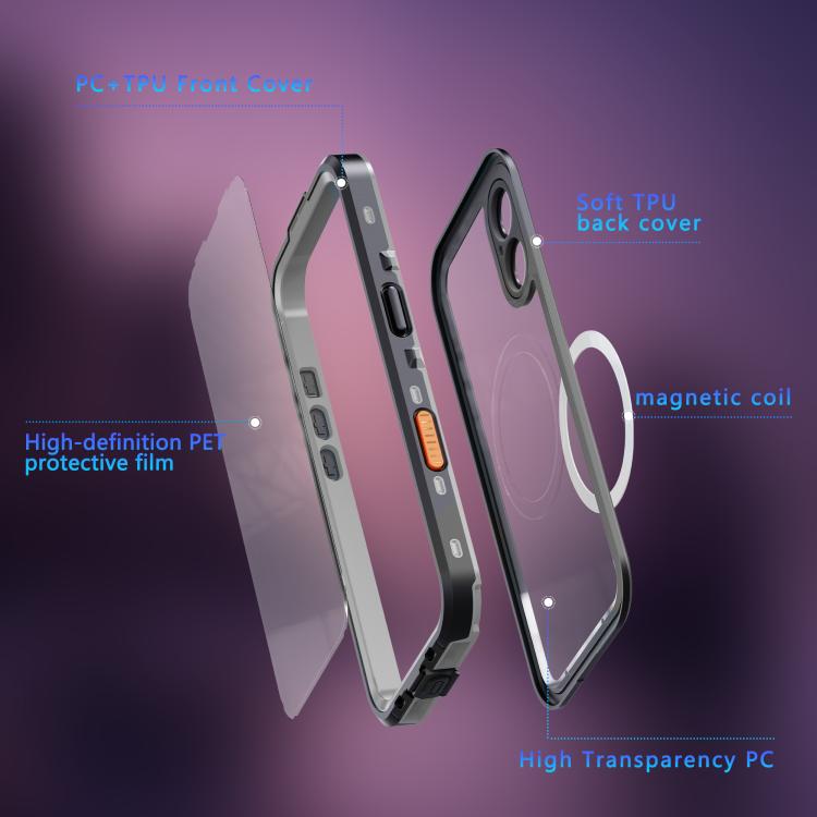 RedPepper Transparent Dot Phone Case [IP68 Waterproof] | Triple-Proof MagSafe Compatible Cover