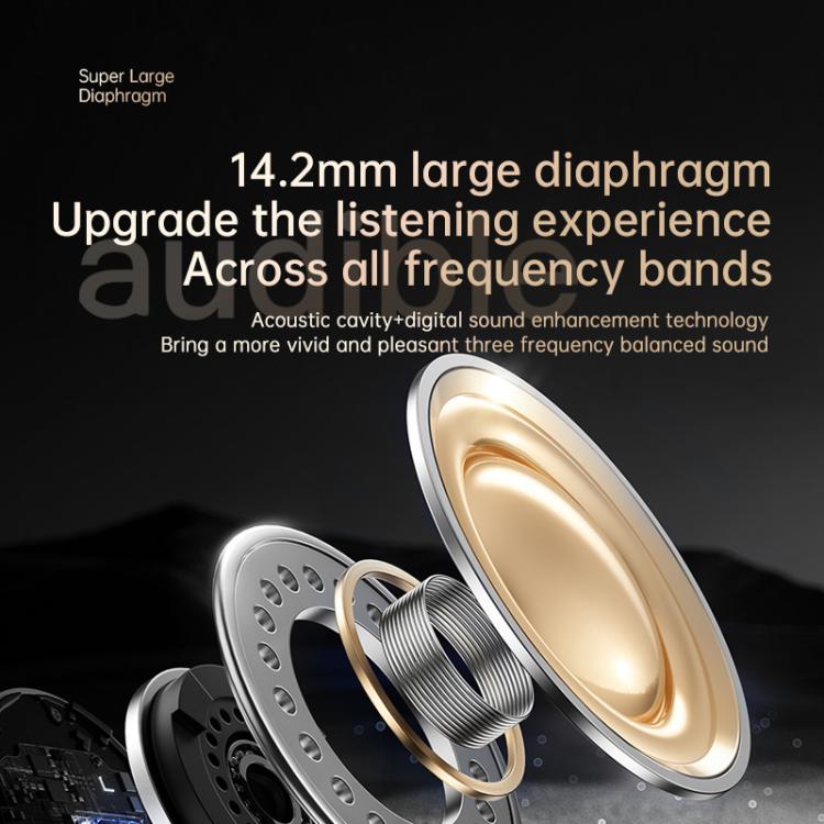 Wireless Earbuds with Digital Display & Ear-Hook | 30H Playtime, IPX5, Bluetooth 5.4 | Lenovo EA305