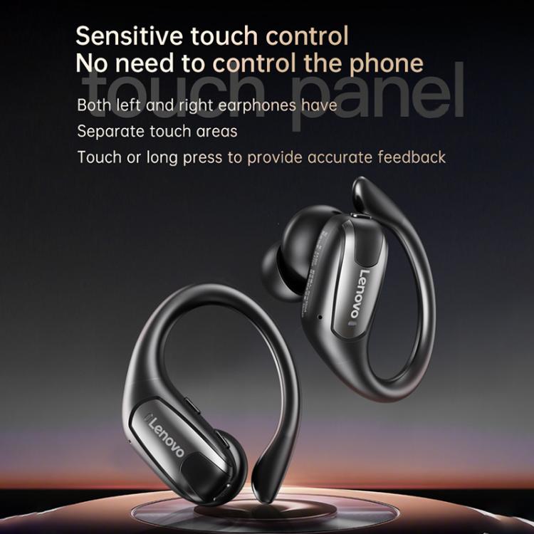 Wireless Earbuds with Digital Display & Ear-Hook | 30H Playtime, IPX5, Bluetooth 5.4 | Lenovo EA305