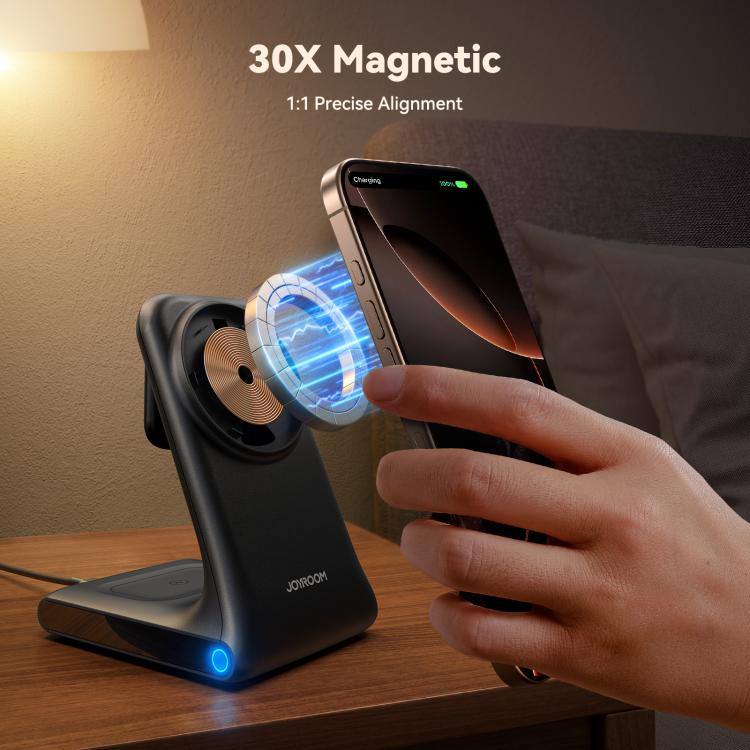 3-in-1 Magnetic Wireless Charging Stand | Fast Charge for Phone, Watch, Earbuds | JOYROOM JR-W15