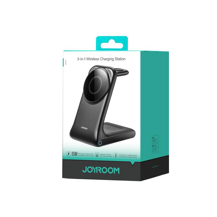 3-in-1 Magnetic Wireless Charging Stand | Fast Charge for Phone, Watch, Earbuds | JOYROOM JR-W15