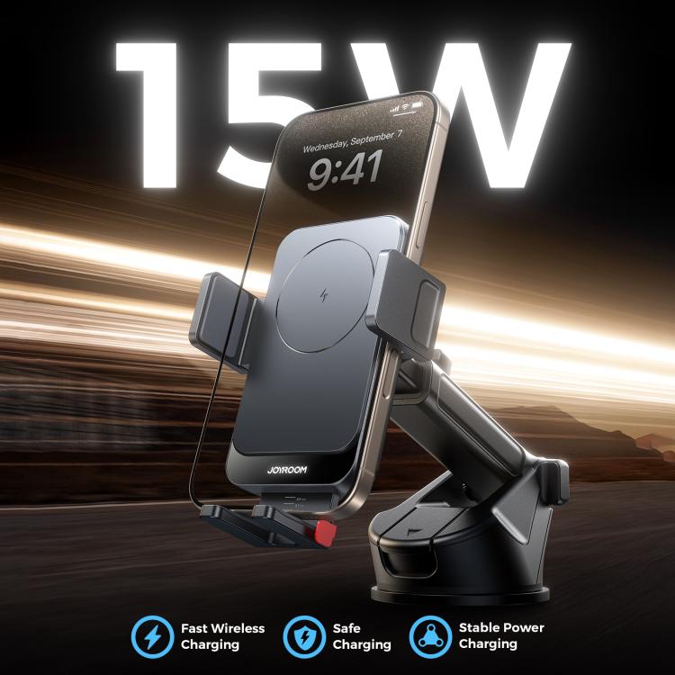 Wireless Car Charger Holder with Auto Clamping | Qi Fast Charging, 360° Rotation | JOYROOM JR-ZS241S