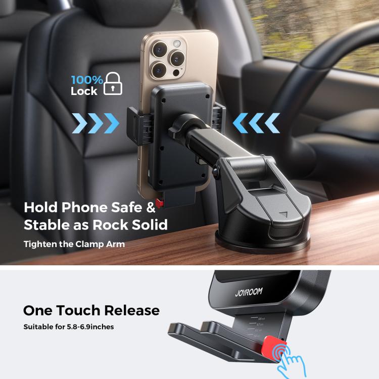 Wireless Car Charger Holder with Auto Clamping | Qi Fast Charging, 360° Rotation | JOYROOM JR-ZS241S