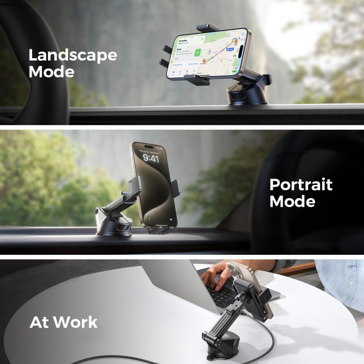 Wireless Car Charger Holder with Auto Clamping | Qi Fast Charging, 360° Rotation | JOYROOM JR-ZS241S