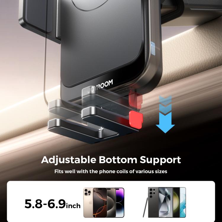 Wireless Car Charger Holder with Auto Clamping | Qi Fast Charging, 360° Rotation | JOYROOM JR-ZS241S