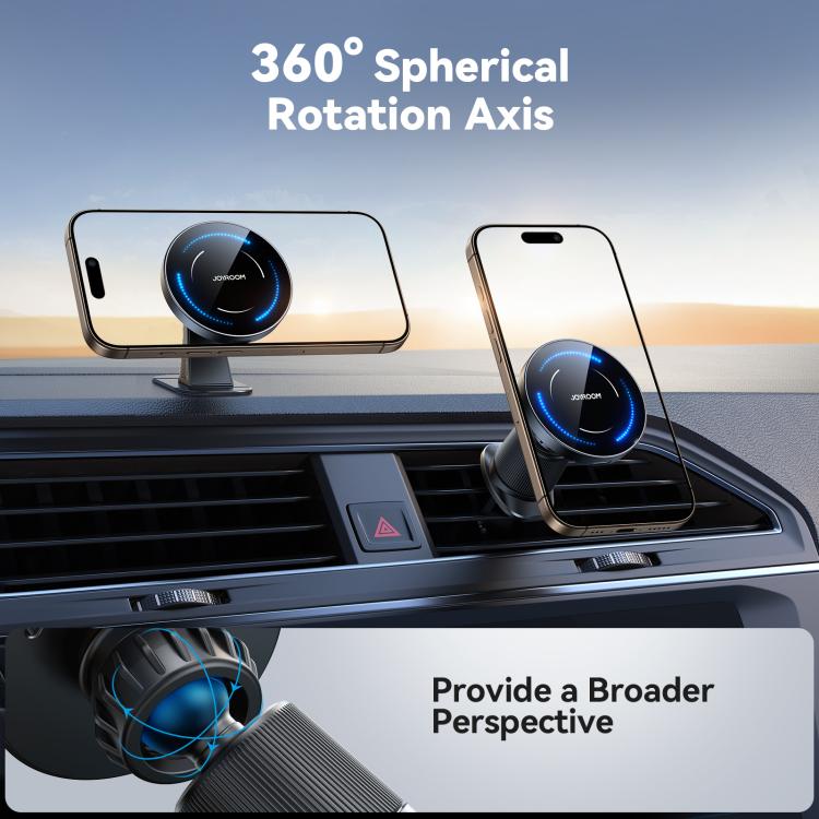 JOYROOM 15W Fast Wireless Car Charger Holder | Strong Magnet for iPhone 12-15 Series, Air Vent & Dashboard Mount