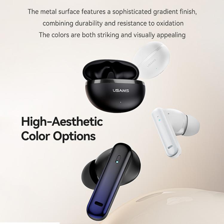 ANC Wireless Earbuds with Active Noise Cancellation | 16H Playtime, Bluetooth 5.3, 3D Stereo Sound | USAMS Echo E02