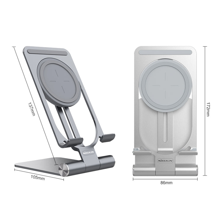 NILLKIN 2-in-1 PowerHold Mini Wireless Charger Stand | Foldable & Detachable Holder for iPhone & Android