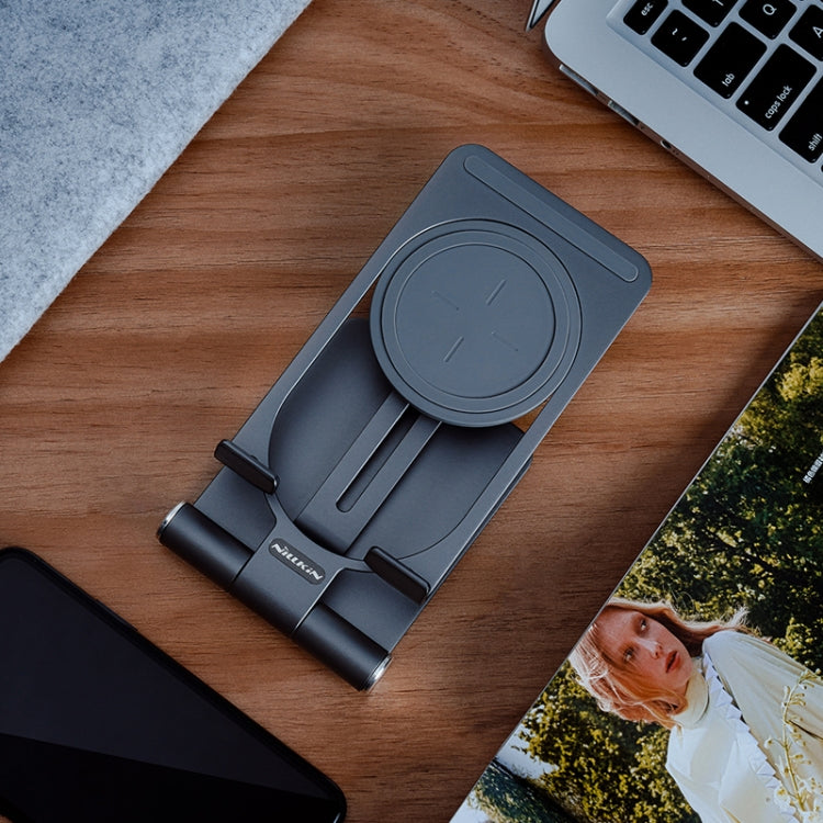 NILLKIN 2-in-1 PowerHold Mini Wireless Charger Stand | Foldable & Detachable Holder for iPhone & Android
