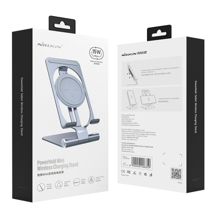 NILLKIN 2-in-1 PowerHold Mini Wireless Charger Stand | Foldable & Detachable Holder for iPhone & Android
