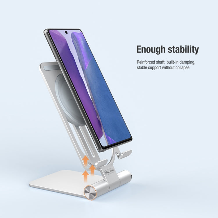 NILLKIN 2-in-1 PowerHold Mini Wireless Charger Stand | Foldable & Detachable Holder for iPhone & Android