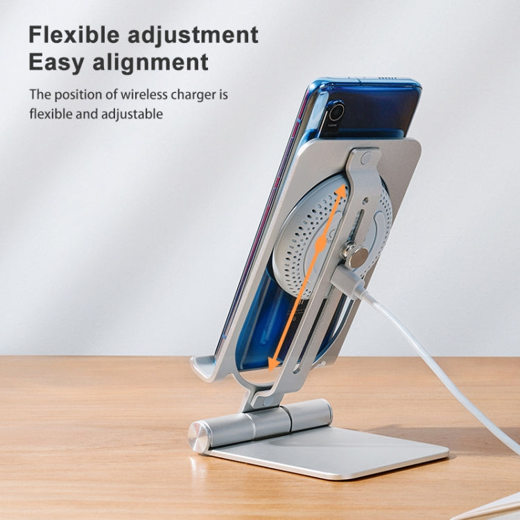 NILLKIN 2-in-1 PowerHold Mini Wireless Charger Stand | Foldable & Detachable Holder for iPhone & Android