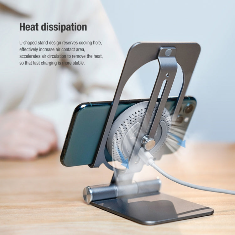 NILLKIN 2-in-1 PowerHold Mini Wireless Charger Stand | Foldable & Detachable Holder for iPhone & Android