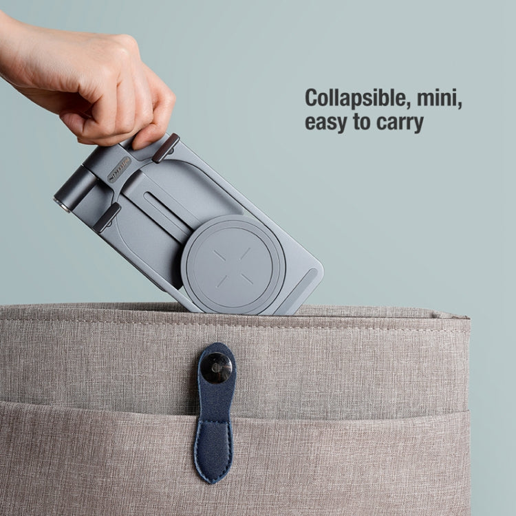 NILLKIN 2-in-1 PowerHold Mini Wireless Charger Stand | Foldable & Detachable Holder for iPhone & Android