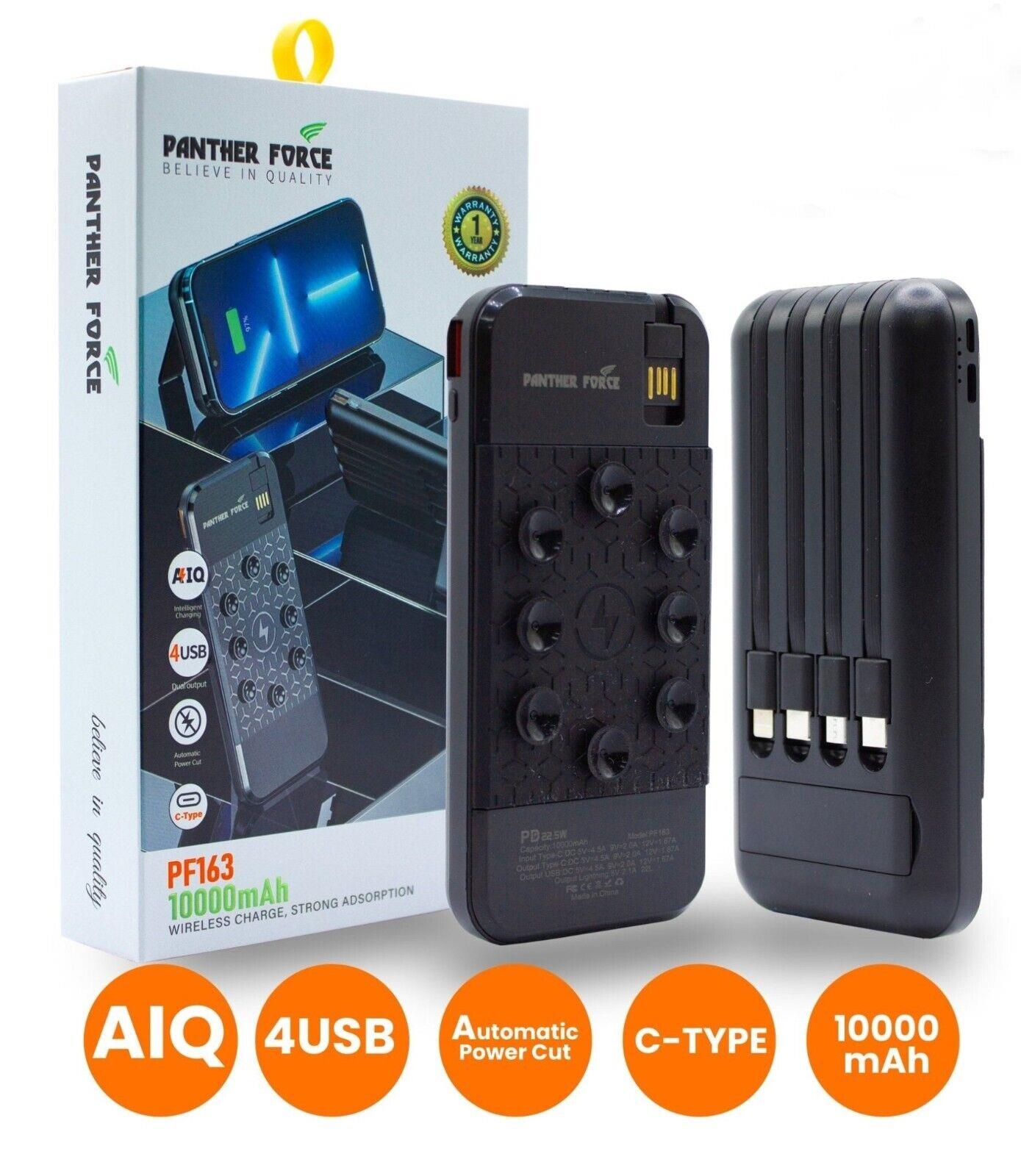 Panther Force 5-in-1 Wireless Power Bank 10000mAh | 15W Charging & Phone Stand | Fast 2-5 Day UK Delivery