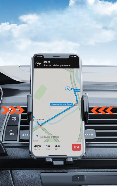 SEAMETAL Universal Dashboard Phone Holder - 360° Rotatable Mount for All Phones 3-7", One-Touch Release, No-Slip Grip
