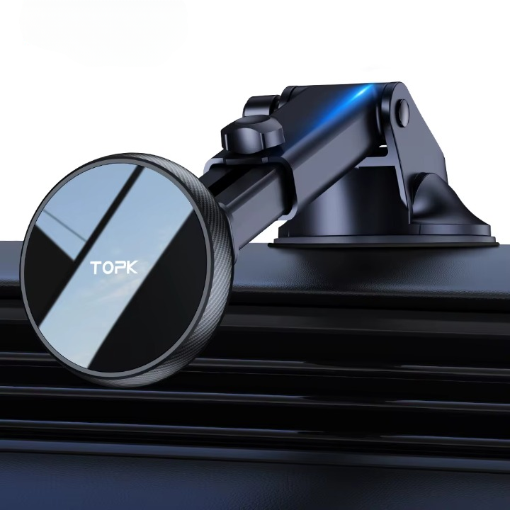 TOPK MagSafe Magnetic Car Phone Holder - Strong Suction Windshield & Dashboard Mount, 360° Rotation, for iPhone 12/13/14/15 Series