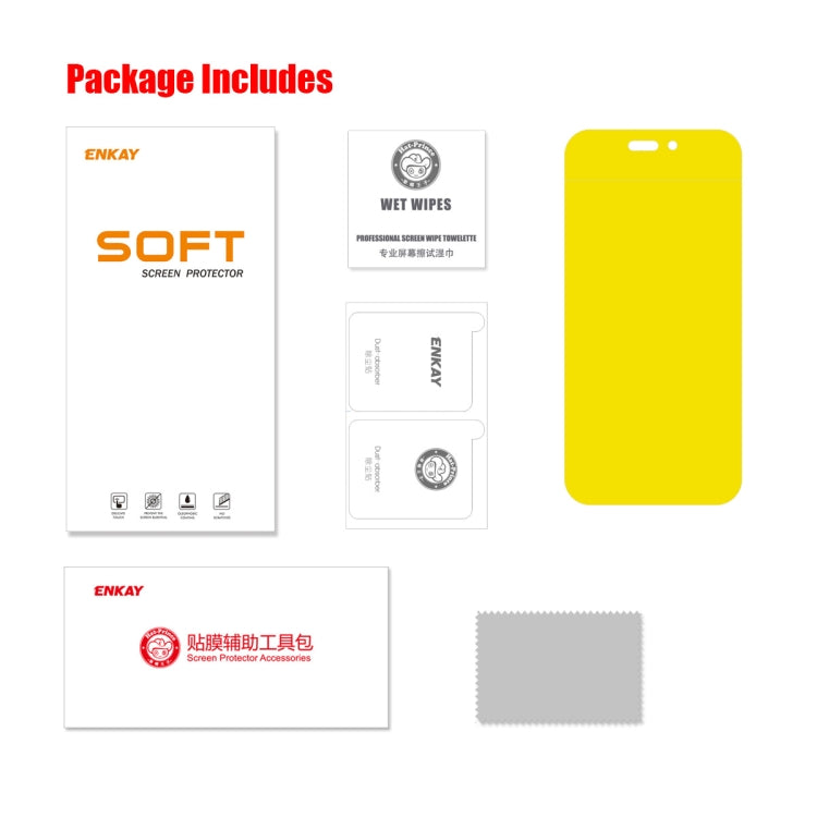 ENKAY Self-Healing Hydrogel Screen Protector for iPhone 14 Pro Max | Scratches Repair in 48Hrs | Explosion-Proof Film