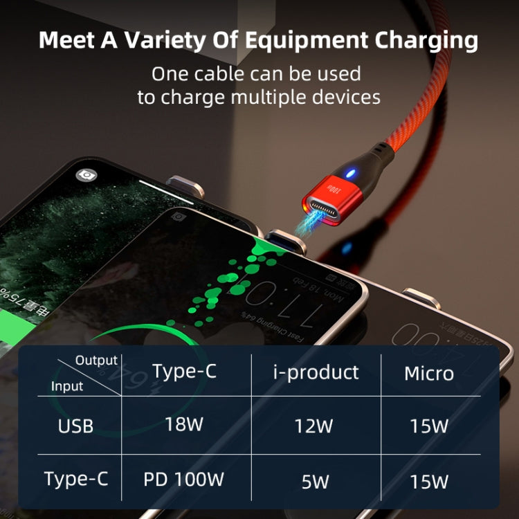 Magnetic Charging Cable 6-in-1 for iPhone , ENKAY [2M] Universal USB Cord with Lightning USB-C Micro Adapter