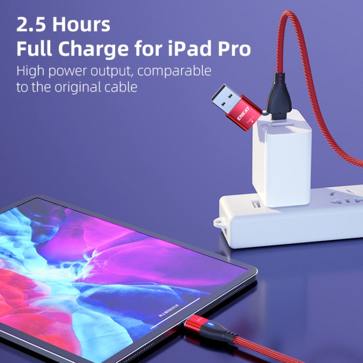 Magnetic Charging Cable 6-in-1 for iPhone , ENKAY [2M] Universal USB Cord with Lightning USB-C Micro Adapter