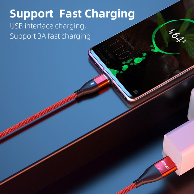 Magnetic Charging Cable 6-in-1 for iPhone , ENKAY [2M] Universal USB Cord with Lightning USB-C Micro Adapter