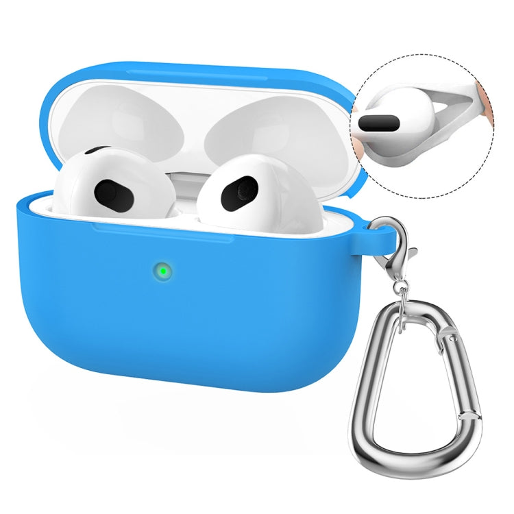 Enkay Hat-Prince Silicone Case for Wireless Earbuds with Carabiner Clip, Anti-Loss Hook & Charging Port