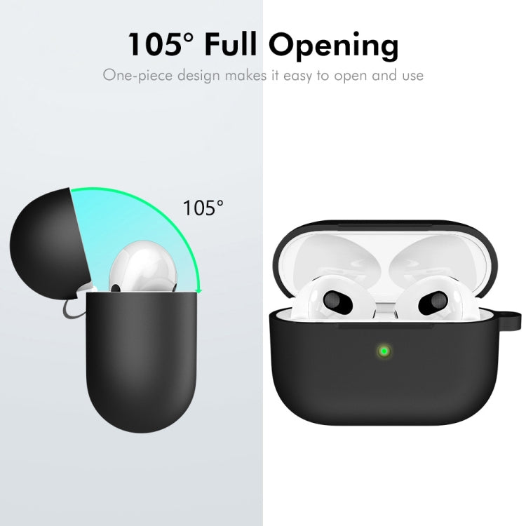 Enkay Hat-Prince Silicone Case for Wireless Earbuds with Carabiner Clip, Anti-Loss Hook & Charging Port
